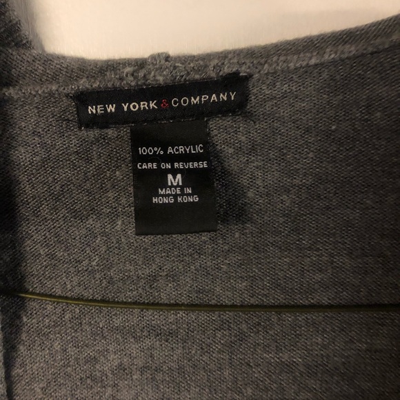 NY&C gray long sleeve cardigan - Picture 2 of 2